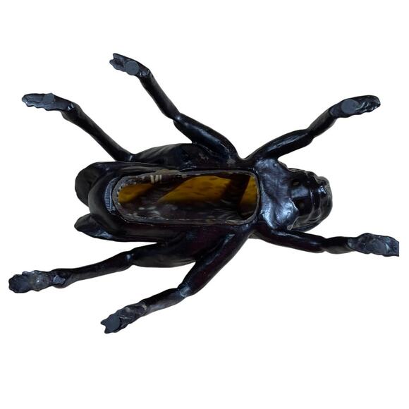 Large Cast Iron and Glass Grasshopper Heavy Excellent Condition 12 x 7 x 6 - Picture 5 of 8